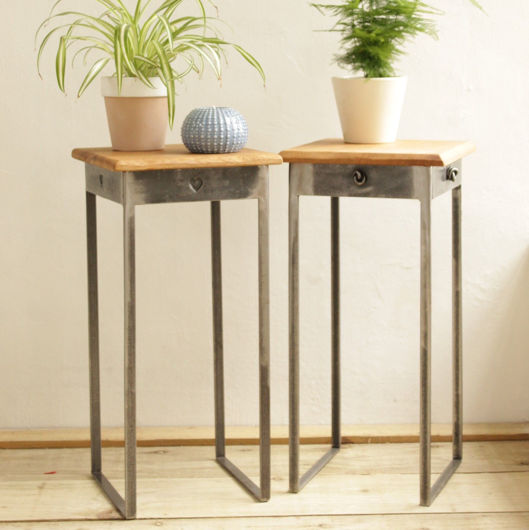 Tall Box Tables with Knots or Hearts